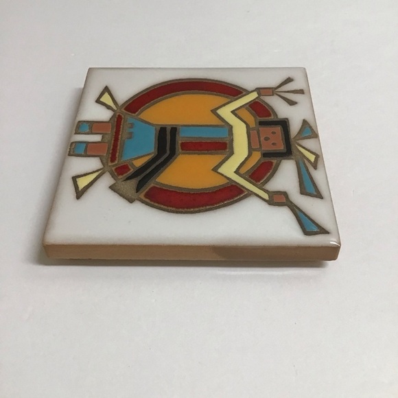 Southwest Native American Tile Mag Mor Studios 4x4" Wall Art Coaster NM Vintage - Picture 10 of 10